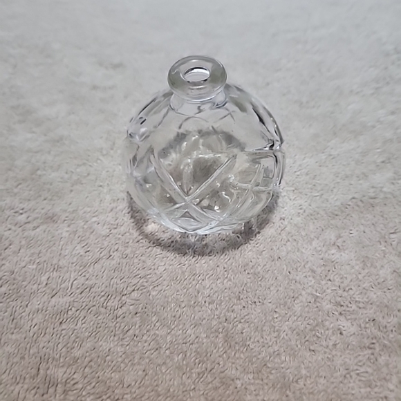 Source Unknown Other - Vintage Clear Crystal Oil Lamp Candle 2-3/4”Round, No Wick